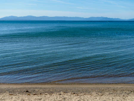 Scenery of Lake Biwa in summerの写真素材