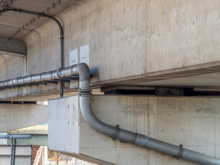 Viaduct with earthquake countermeasuresの写真素材