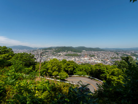 The view from the Mt. May Driveway in Ikeda City, Osaka Prefectureの写真素材