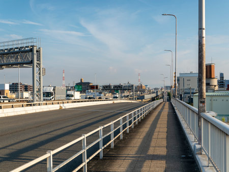 View of the bridge in Yokohama, Japan.の写真素材