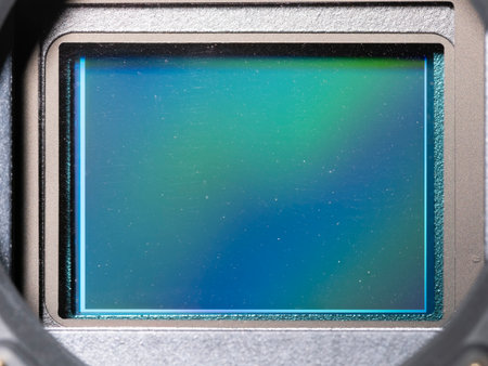 dusty digital camera image sensorの写真素材