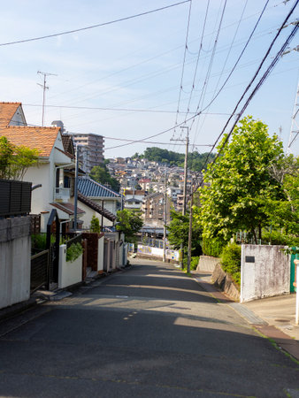 Residential area built on a slope