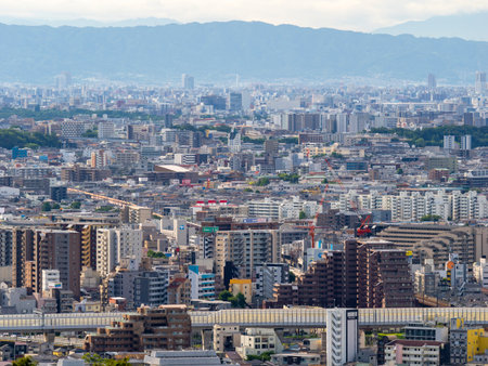 Densely built cityscapeの写真素材