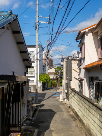 Scene from an alley in Ikeda City, Osaka Prefectureの写真素材
