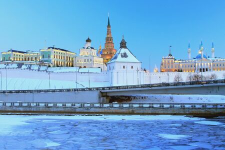Kazan Kremlin, complex of Governor palace, northern case of Gun yard, Qol Sharif mosqueのeditorial素材