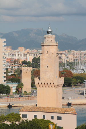 Ancient beacon and tower. Palma-de-Majorca, Spainの写真素材