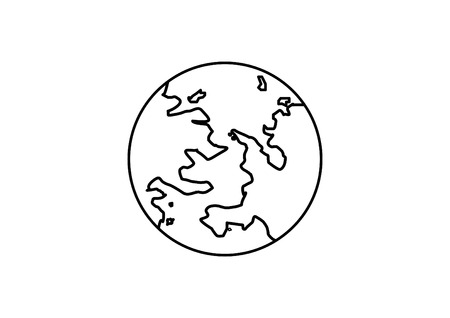 earth on whiteのイラスト素材