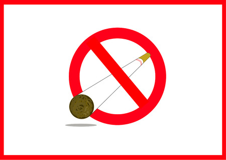 cigarette on white のイラスト素材
