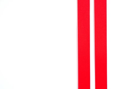  Red ribbon isolated on white background, Christmas,holidays,celebration concept.
の写真素材