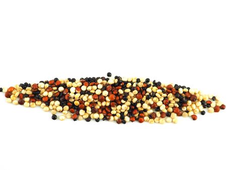 Mixed Quinoa isolated on white background.の写真素材
