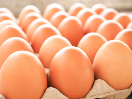 Fresh chicken eggs in the tray from the farm. High protein and Vitamin foods can be eaten daily....
