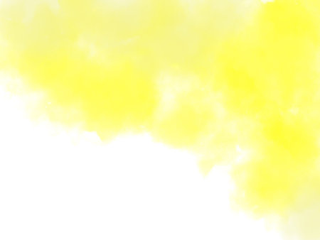 Abstract light yellow watercolors, brush stroked painting on white paper background for design, wallpaper, banner.の写真素材