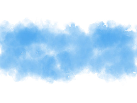 Abstract blue watercolors, brush stroked painting on white paper background for design, wallpaper, banner.の写真素材