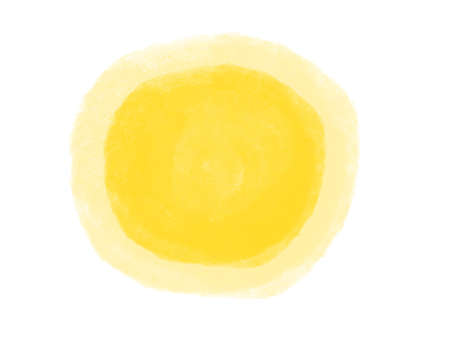 Watercolor yellow circle abstract background. Concepts for poster, wallpaper, card, book cover, packaging.の写真素材