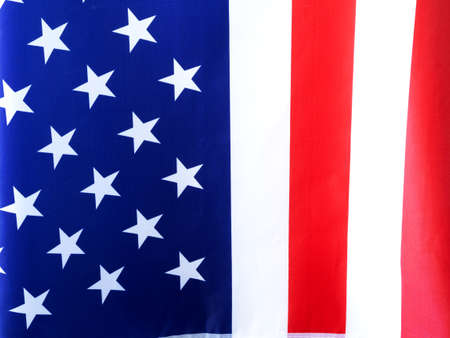 Close-up, the beautiful fabric American flag background. Independence day concept.