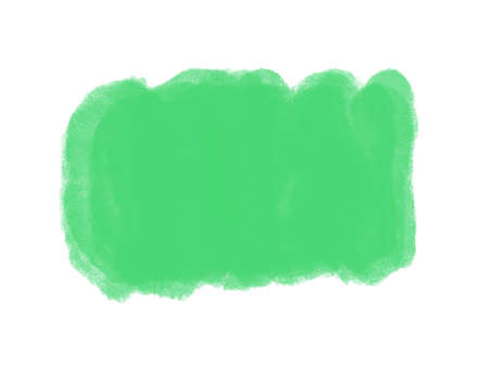 Watercolor stain green paint brush stroke on a white background. Concepts for poster, wallpaper, card, book cover, packaging.の写真素材