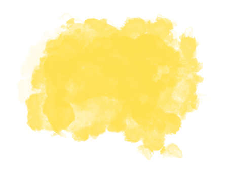 Abstract yellow watercolors, brush stroked painting on white paper background for design, wallpaper, banner.の写真素材