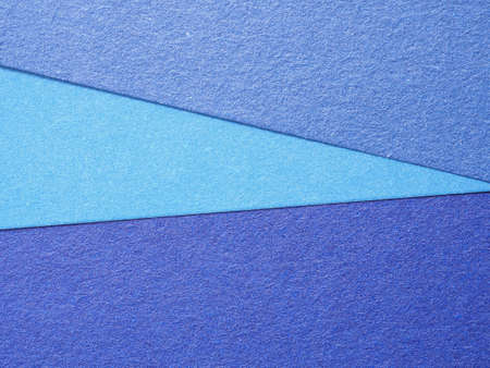 Empty gradient blue colored paper background texture. Abstract geometric flat composition. The concept for image, text, and design.の写真素材