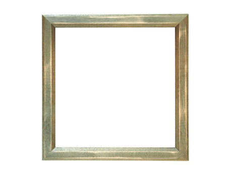 Empty picture frame green color square shape isolated on a white background. Anniversary, valentine, wedding, and mother day concept. Photo frame for template.の写真素材