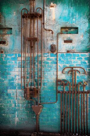 a desolate abandoned factory viewの写真素材