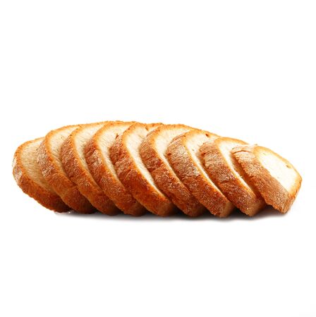 fresh bread on white background