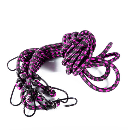 Elastic rope on white backgroundの写真素材