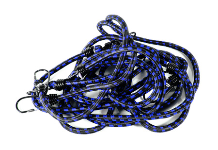 Elastic rope on white background