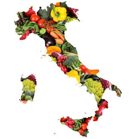form of the Italian state full of vegetablesの写真素材