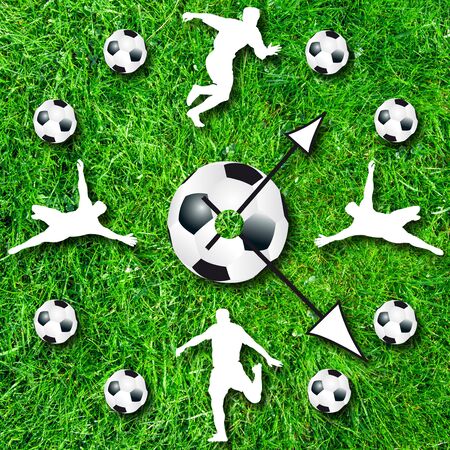 soccer watch on white backgroundの写真素材
