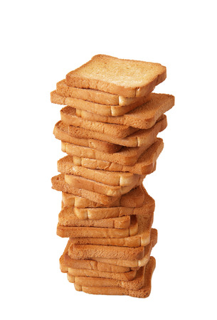 biscuit slice on white backgroundの写真素材