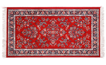 a precious persian carpet on white backgroundの写真素材