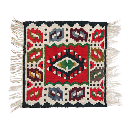 a precious persian carpet on white backgroundの写真素材