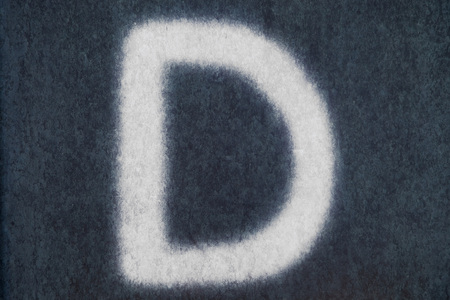 D isolated chalk letter on blackboard backgroundの写真素材