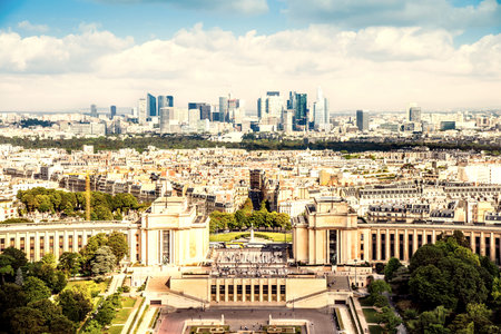 panorama of Paris from the Eiffel Towerのeditorial素材