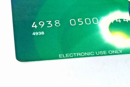 Close up view of a credit card の写真素材