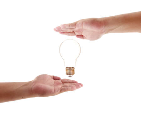 lamp on hands 