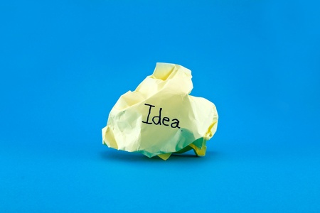 Rejected idea concept with paper の写真素材