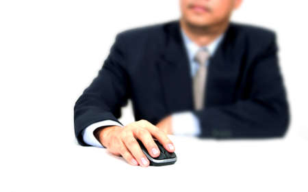 businessman using a mouse の写真素材