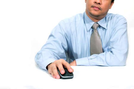 businessman using a mouse の写真素材