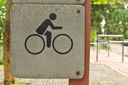 Sign spin bicycle の写真素材