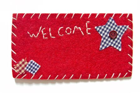 Sign velvet welcomeの写真素材