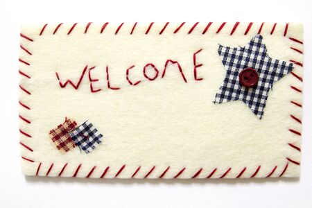 Sign velvet welcomeの写真素材
