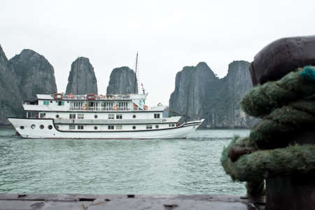 Ship in fjord の写真素材