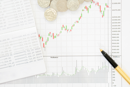 Stock market finance investment reportの写真素材