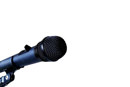 Microphone on stand contains clipping pathの写真素材