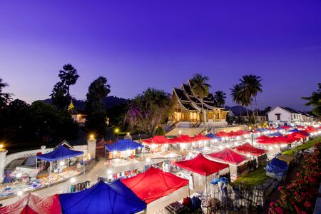 Night Market in city Luang Prabang Laos - October 21, 2017のeditorial素材