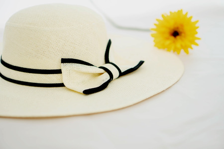 Sun hat on white isolate background.の写真素材