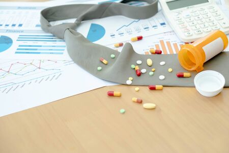 Health and work stress conceptの写真素材