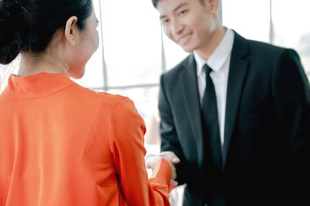 Business people shaking hands after meetingの写真素材