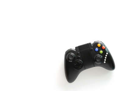 Black game Joystick isolated on a white background